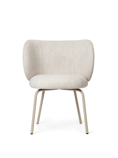 Chaise Rico Blanc cassé Bouclé - Ferm Living-Structure Noir-The Woods Gallery
