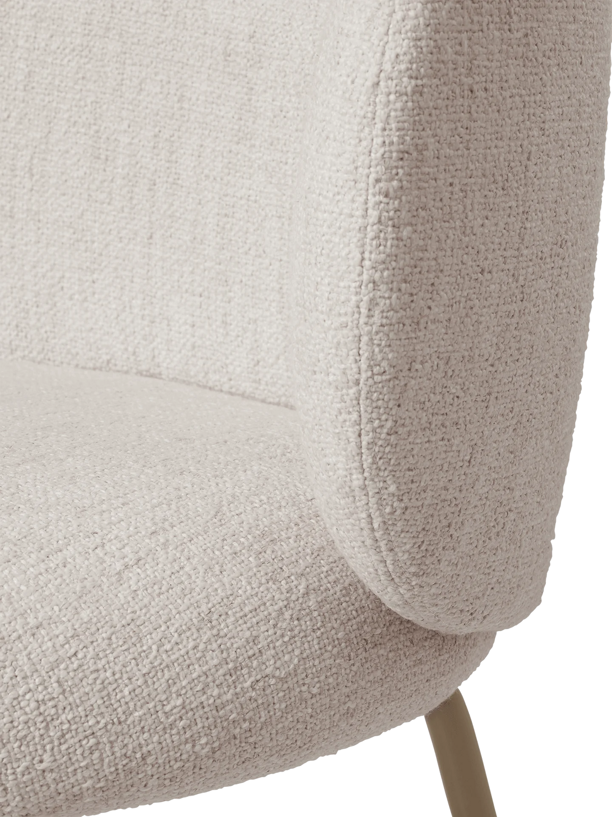 Chaise Rico Blanc cassé Bouclé - Ferm Living-Structure Noir-The Woods Gallery