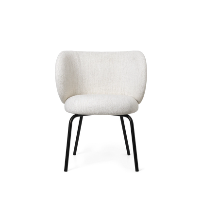Chaise Rico Blanc cassé Bouclé - Ferm Living-Structure Noir-The Woods Gallery