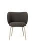 Chaise Rico Dark Grey Brown - Ferm Living-Structure Beige-The Woods Gallery