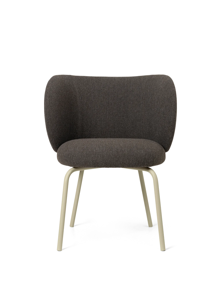 Chaise Rico Dark Grey Brown - Ferm Living-Structure Beige-The Woods Gallery