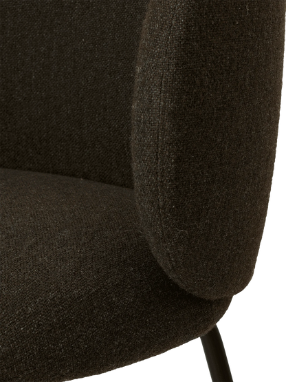 Chaise Rico Dark Grey Brown - Ferm Living-Structure Noir-The Woods Gallery