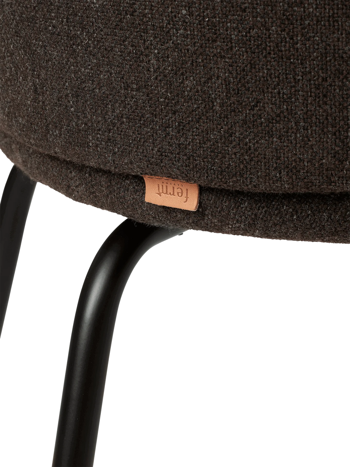 Chaise Rico Dark Grey Brown - Ferm Living-Structure Noir-The Woods Gallery