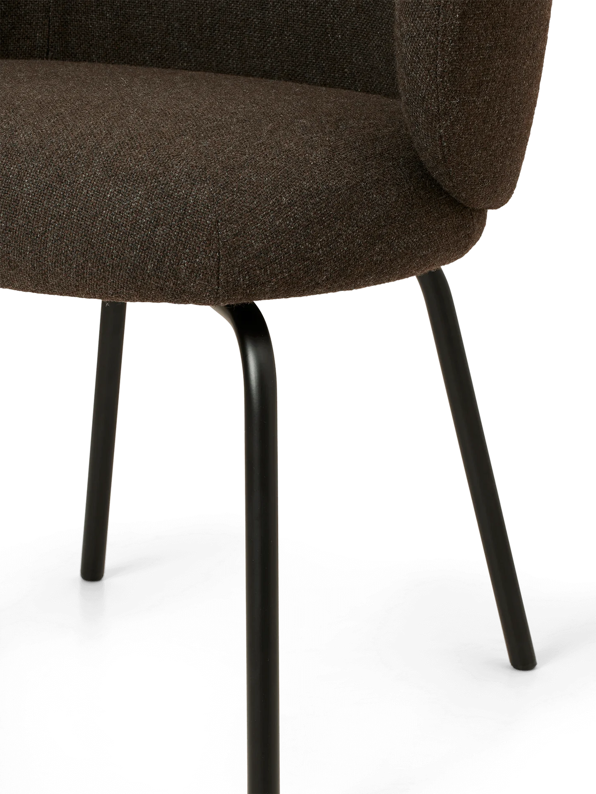 Chaise Rico Dark Grey Brown - Ferm Living-Structure Noir-The Woods Gallery