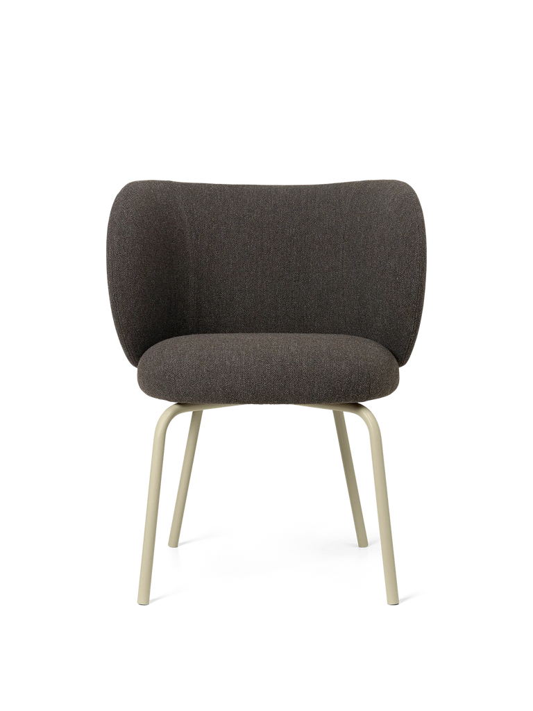 Chaise Rico Dark Grey Brown - Ferm Living-Structure Noir-The Woods Gallery