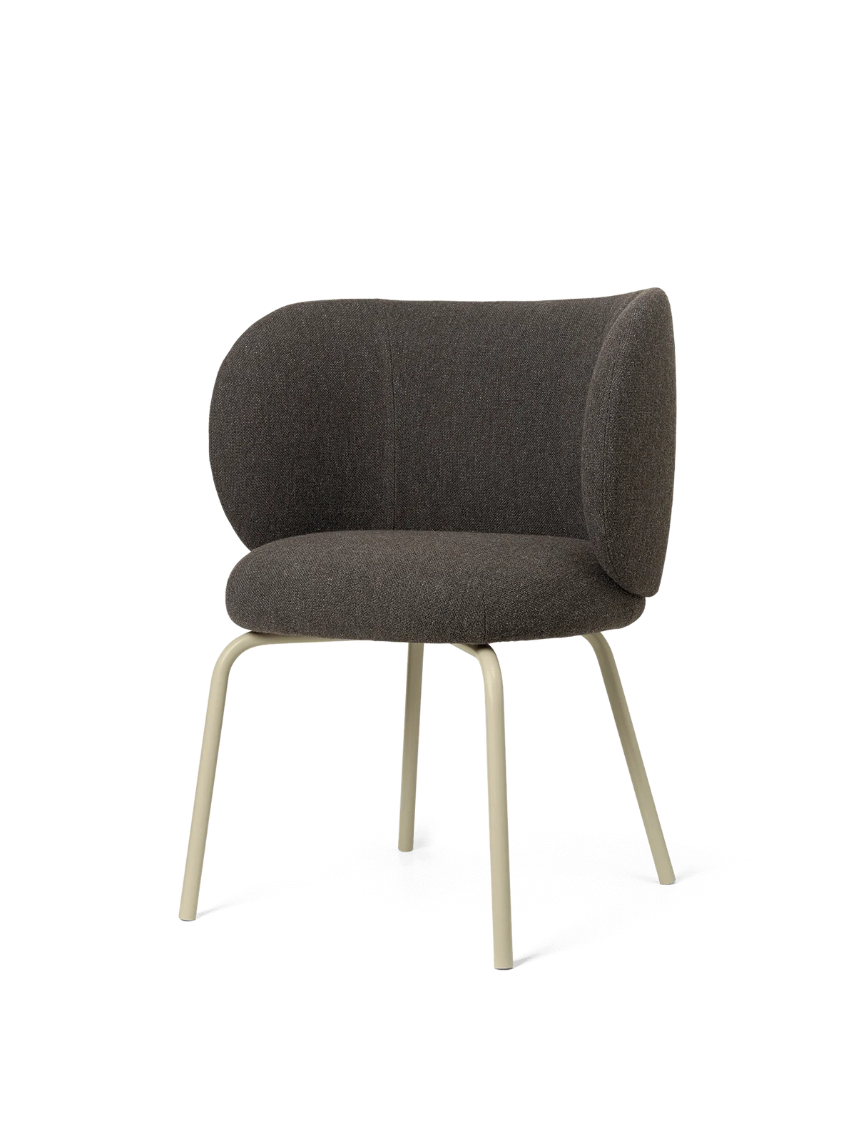 Chaise Rico Dark Grey Brown - Ferm Living-Structure Noir-The Woods Gallery
