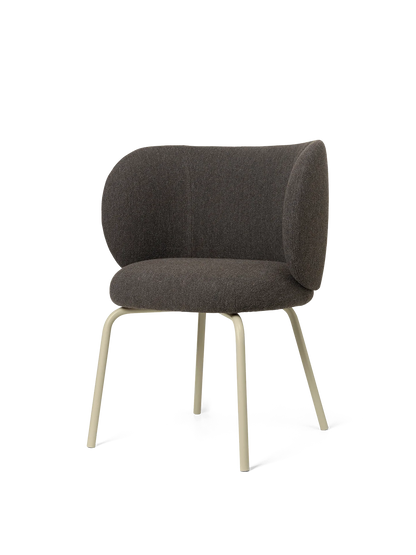 Chaise Rico Dark Grey Brown - Ferm Living-Structure Noir-The Woods Gallery