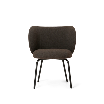 Chaise Rico Dark Grey Brown - Ferm Living-Structure Noir-The Woods Gallery
