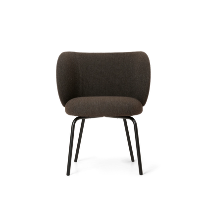 Chaise Rico Dark Grey Brown - Ferm Living-Structure Noir-The Woods Gallery