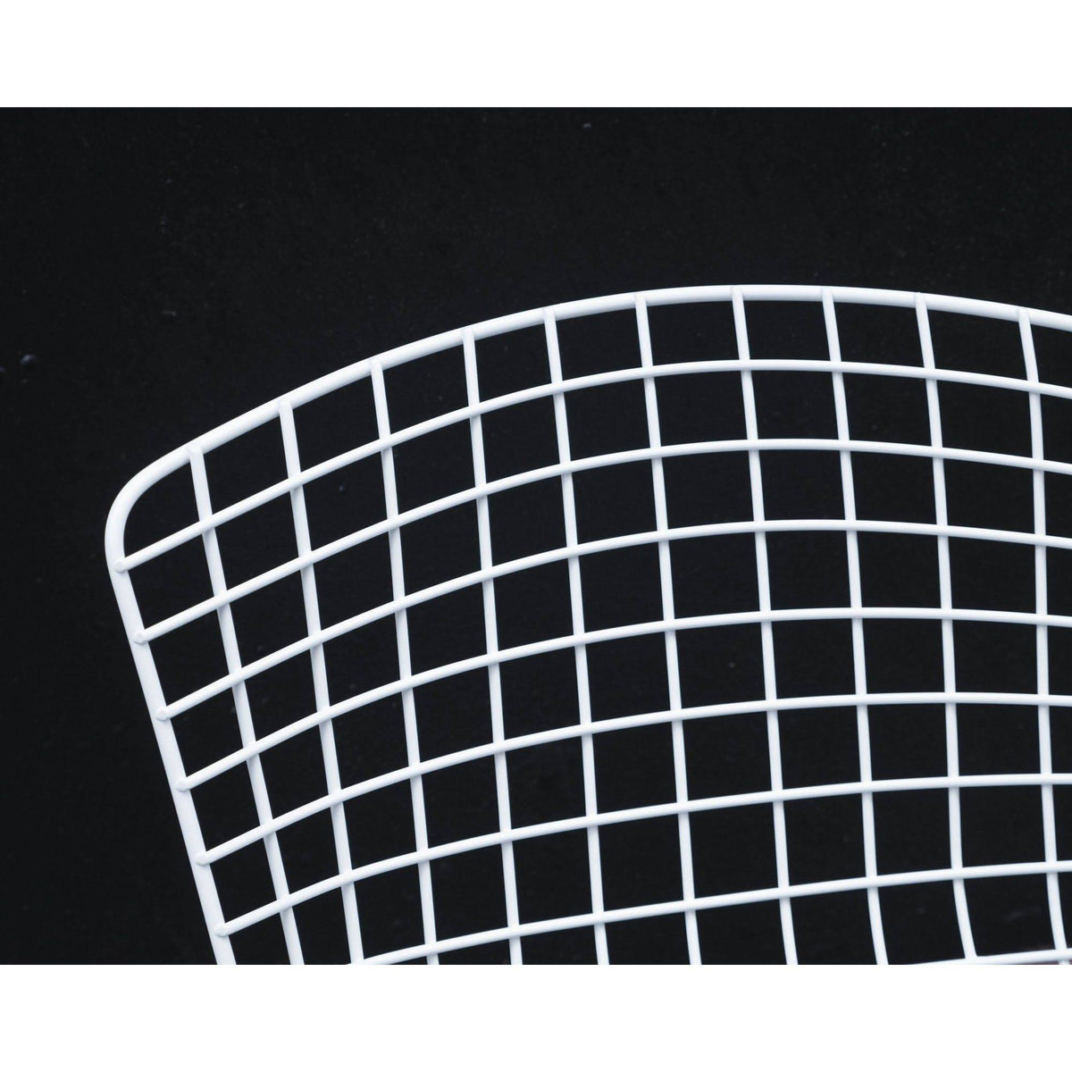 Chaise Wire noire et blanche de Harry Bertoia - Knoll - Vintage-The Woods Gallery