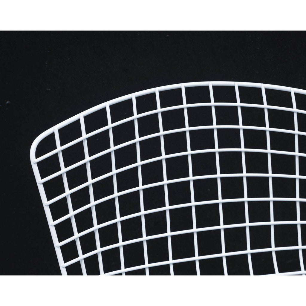 Chaise Wire noire et blanche de Harry Bertoia - Knoll - Vintage-The Woods Gallery