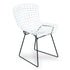 Chaise Wire noire et blanche de Harry Bertoia - Knoll - Vintage-The Woods Gallery