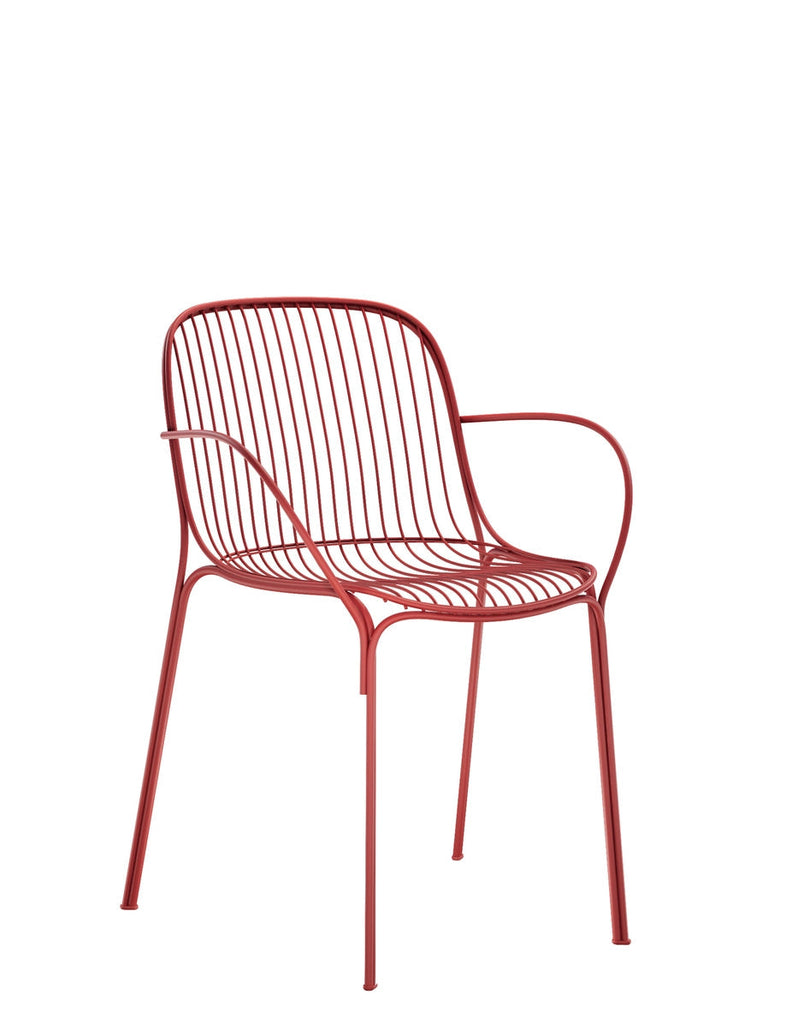 Chaise avec accoudoirs HiRay - Ludovica + Roberto Palomba - Kartell-Rouge-The Woods Gallery