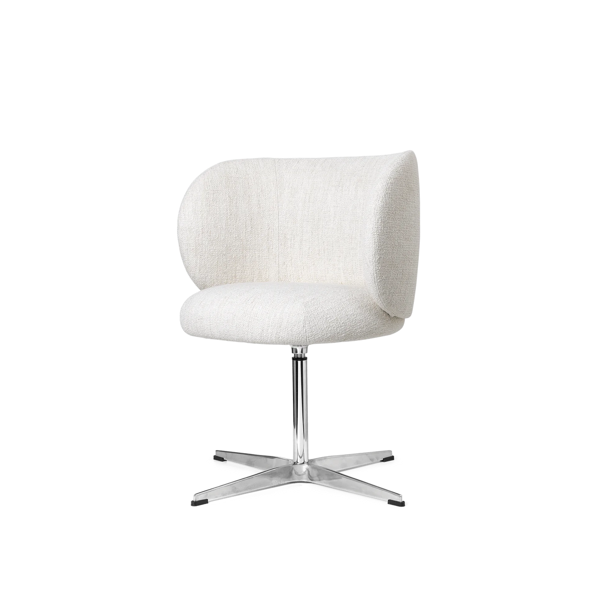 Chaise de Bureau Rico Blanc cassé bouclé - Ferm Living-The Woods Gallery