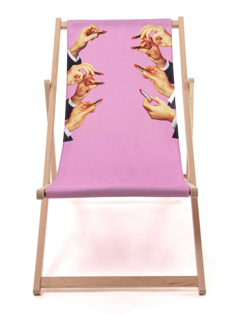 Chaise longue Lipsticks Pink de ToiletPaper - Seletti-The Woods Gallery