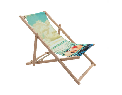 Chaise longue transat Girl in the Sea de ToiletPaper - Seletti-The Woods Gallery