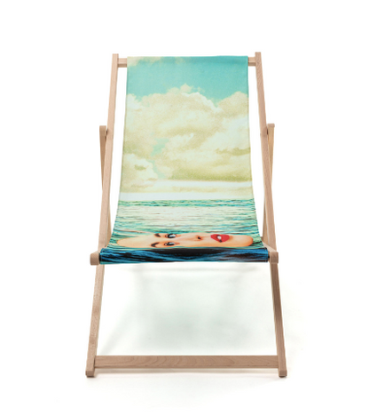 Chaise longue transat Girl in the Sea de ToiletPaper - Seletti-The Woods Gallery