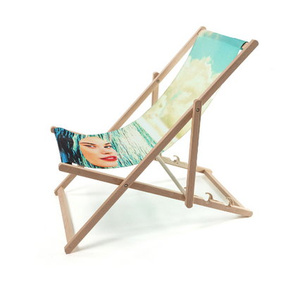 Chaise longue transat Girl in the Sea de ToiletPaper - Seletti-The Woods Gallery