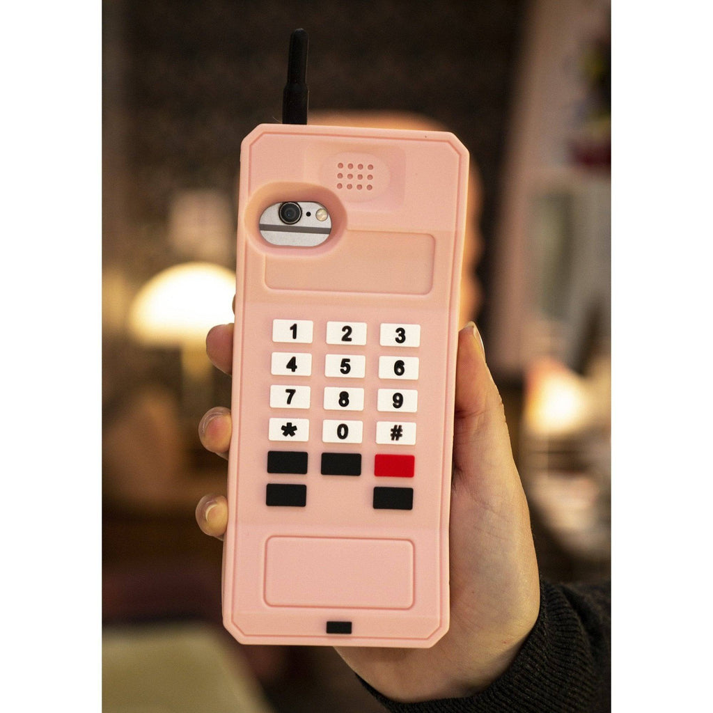Coque iPhone Vintage Phone-Rose-iPhone X / XS-The Woods Gallery