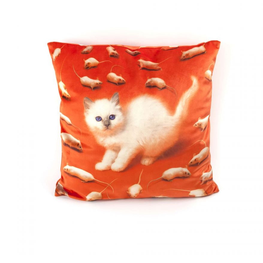 Coussin Kitten de ToiletPaper - Seletti-The Woods Gallery