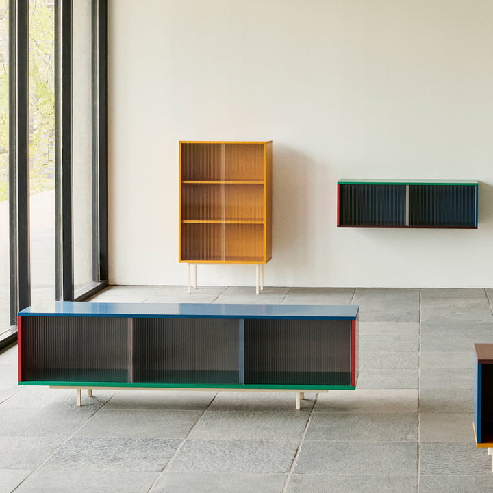 Enfilade Colour Cabinet L - Hay-en situation dans une pièce en béton-The Woods Gallery