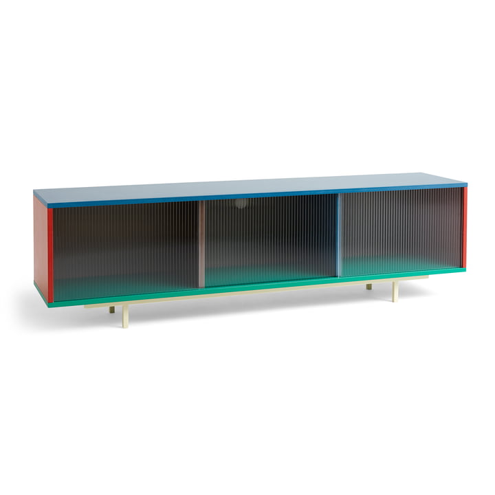 Enfilade Colour Cabinet L - Hay-vue de trois quarts sur fond blanc-The Woods Gallery
