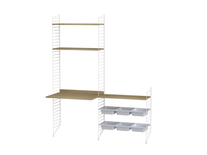 Ensemble Chambre d’enfant E - String Furniture-Blanc - Chêne-The Woods Gallery
