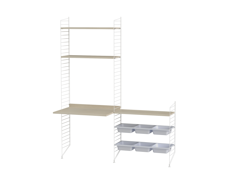 Ensemble Chambre d’enfant E - String Furniture-Blanc - Frêne-The Woods Gallery