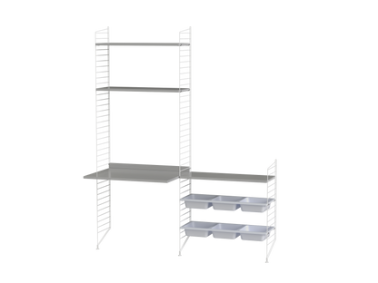 Ensemble Chambre d’enfant E - String Furniture-Blanc - Gris-The Woods Gallery