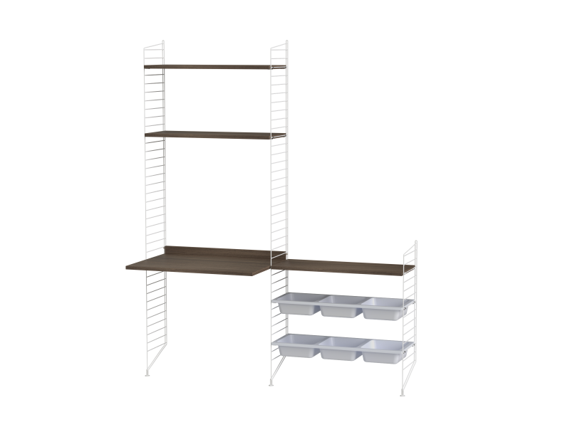 Ensemble Chambre d’enfant E - String Furniture-Blanc - Noyer-The Woods Gallery