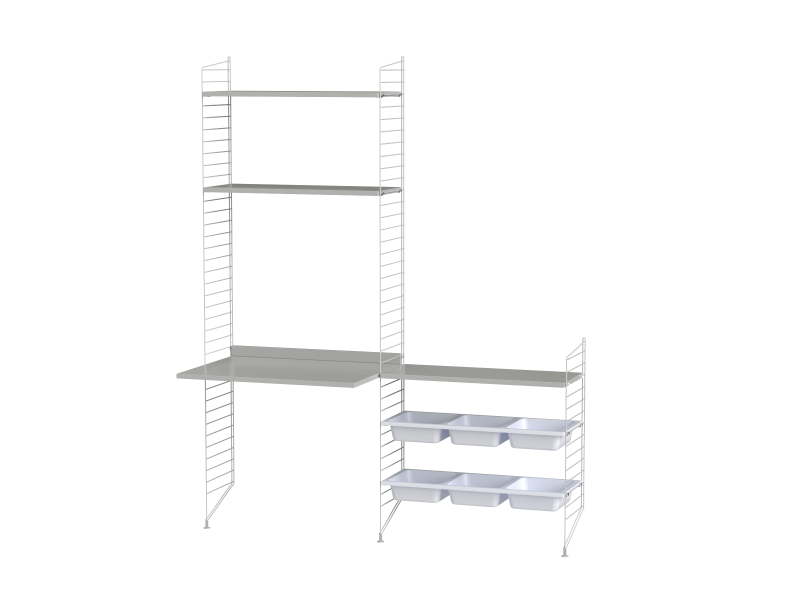 Ensemble Chambre d’enfant E - String Furniture-Gris-The Woods Gallery