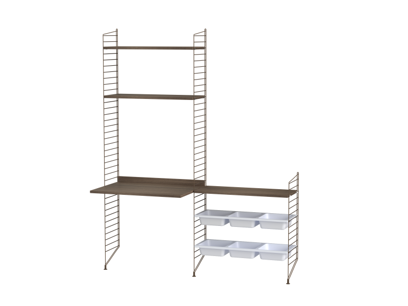 Ensemble Chambre d’enfant E - String Furniture-Marron - Noyer-The Woods Gallery