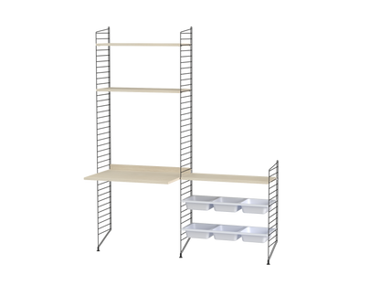 Ensemble Chambre d’enfant E - String Furniture-Noir - Frêne-The Woods Gallery