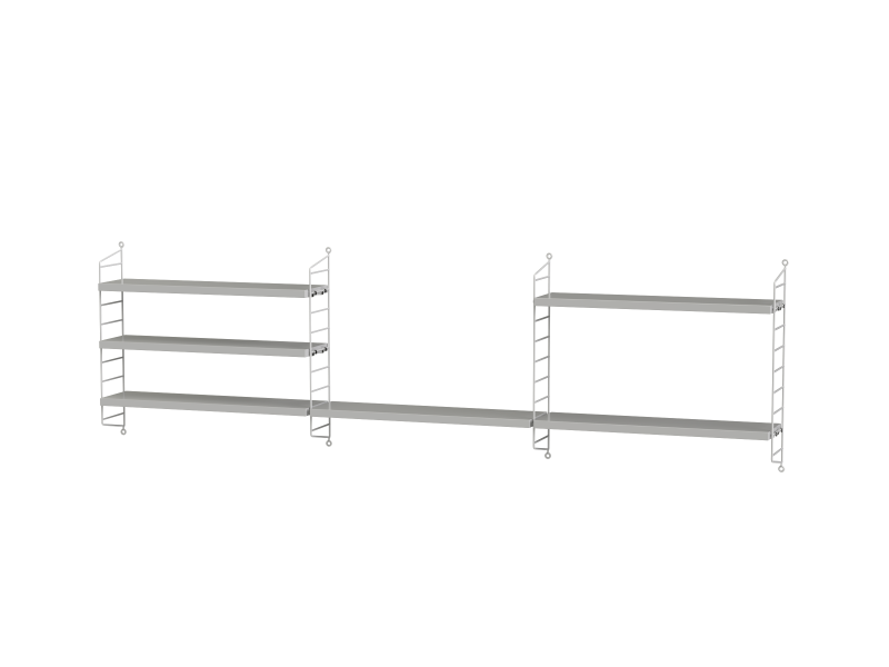 Ensemble Chambre d’enfant H - String Furniture-Gris-The Woods Gallery