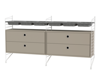 Ensemble de Chambre G - String Furniture-Beige - Blanc-The Woods Gallery