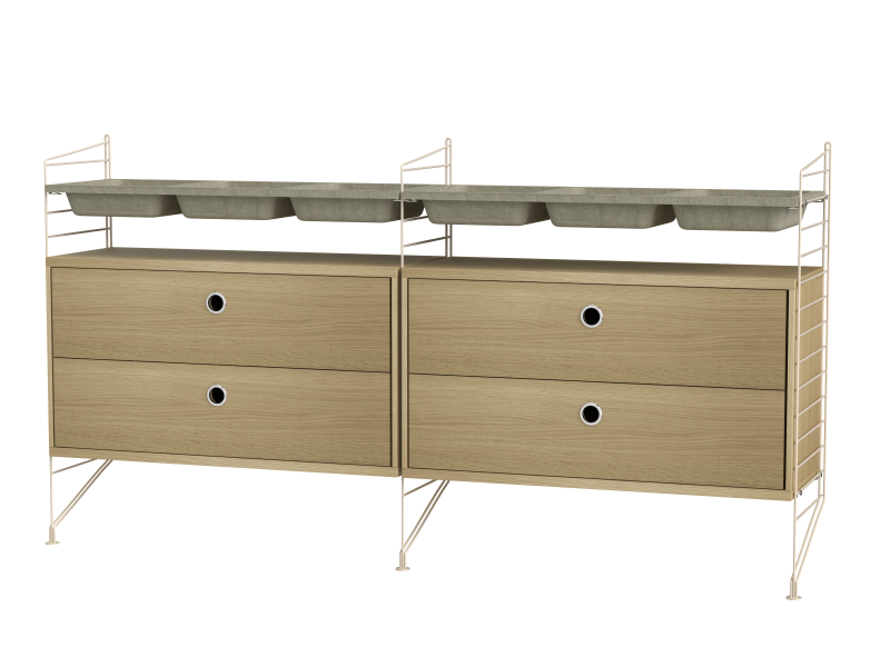 Ensemble de Chambre G - String Furniture-Beige - Chêne-The Woods Gallery
