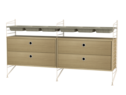 Ensemble de Chambre G - String Furniture-Blanc-The Woods Gallery