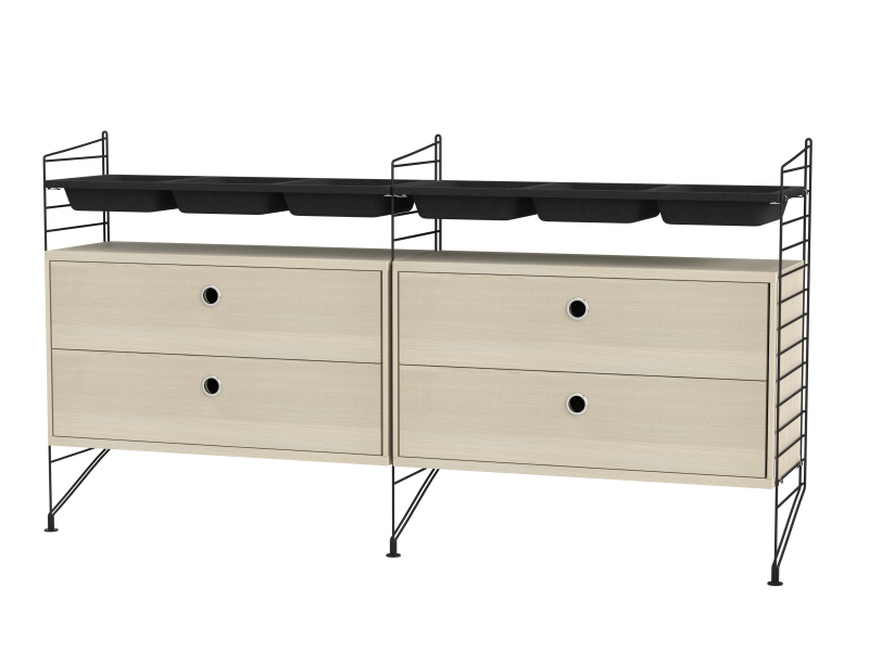 Ensemble de Chambre G - String Furniture-Blanc-The Woods Gallery