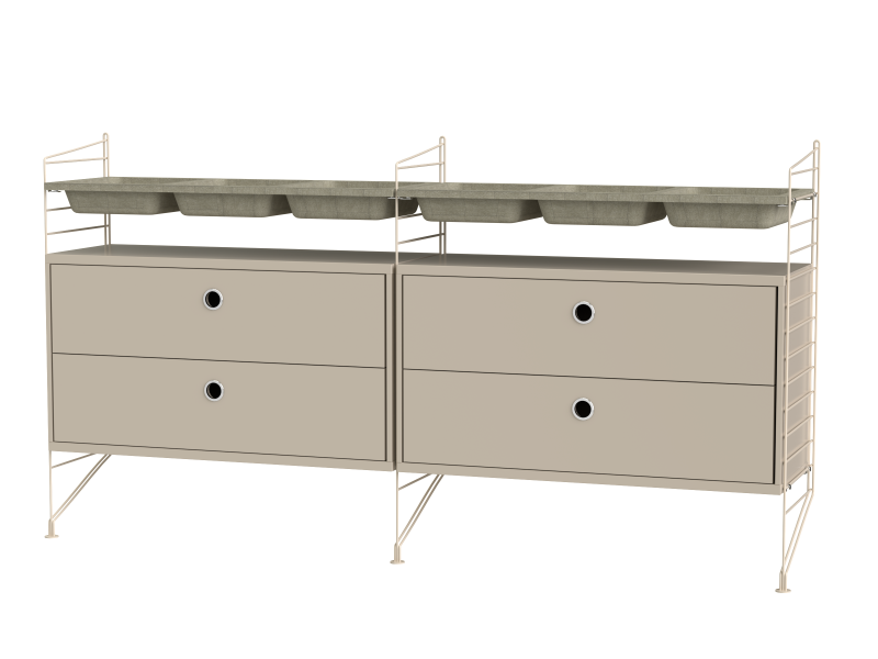 Ensemble de Chambre G - String Furniture-Blanc-The Woods Gallery