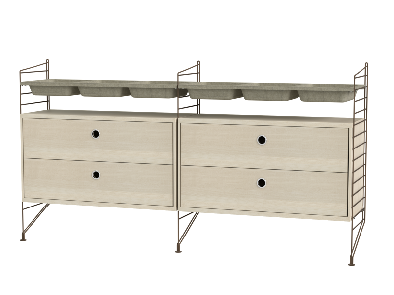 Ensemble de Chambre G - String Furniture-Marron - Frêne-The Woods Gallery