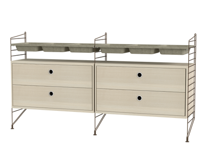 Ensemble de Chambre G - String Furniture-Marron - Frêne-The Woods Gallery