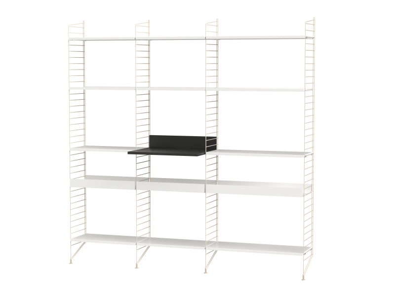 Ensemble de Cuisine L - String Furniture-Blanc - Beige-The Woods Gallery