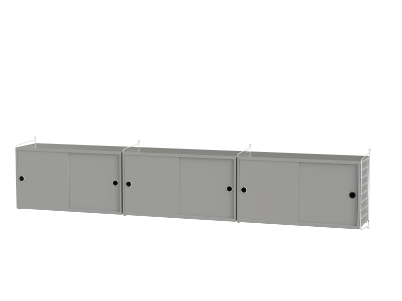 Ensemble de salon D - String Furniture-Blanc - Gris-The Woods Gallery