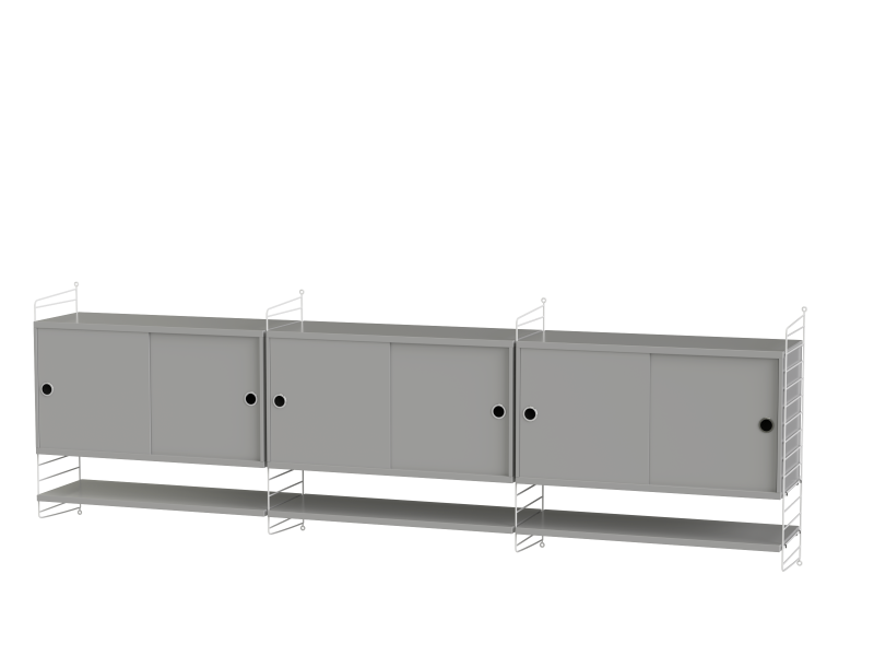 Ensemble de salon E - String Furniture-Blanc - Gris-The Woods Gallery