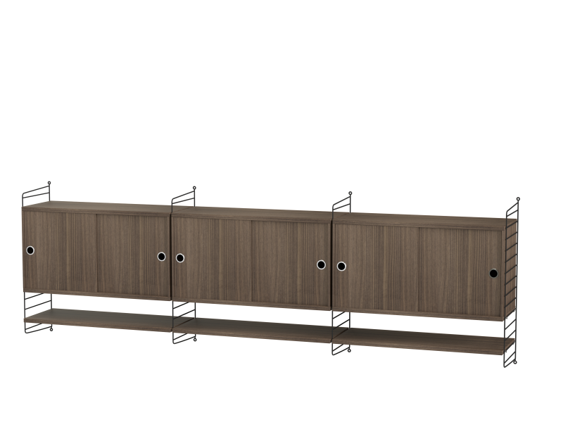 Ensemble de salon E - String Furniture-Noir - Noyer-The Woods Gallery