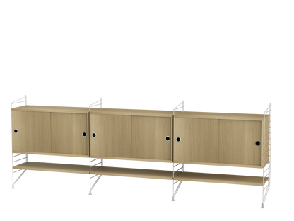 Ensemble de salon F - String Furniture-Gris - Chêne-The Woods Gallery