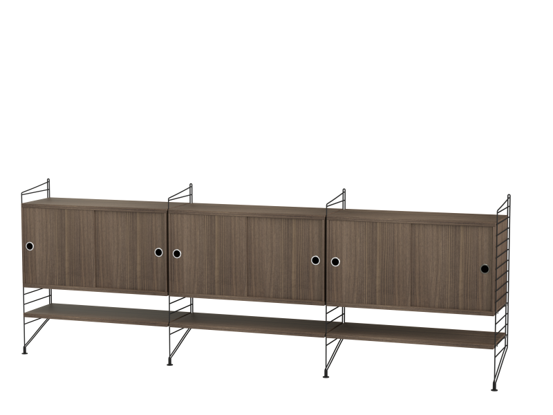 Ensemble de salon F - String Furniture-Noir - Noyer-The Woods Gallery