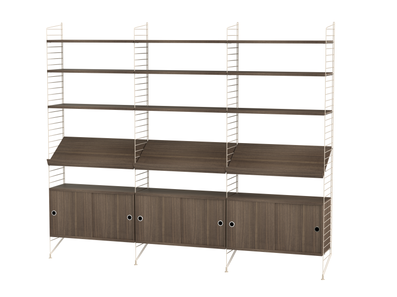 Ensemble de salon G - String Furniture-Beige - Noyer-The Woods Gallery