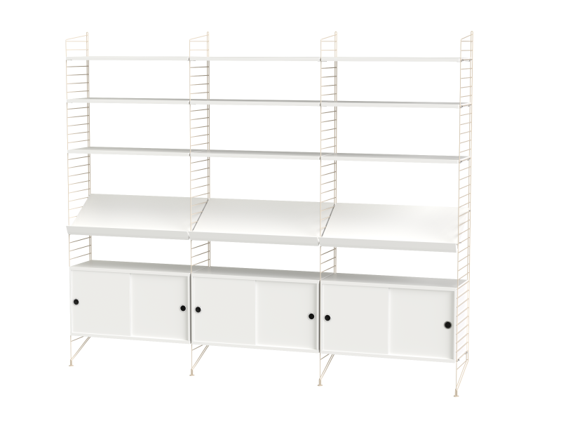 Ensemble de salon G - String Furniture-Blanc - Beige-The Woods Gallery