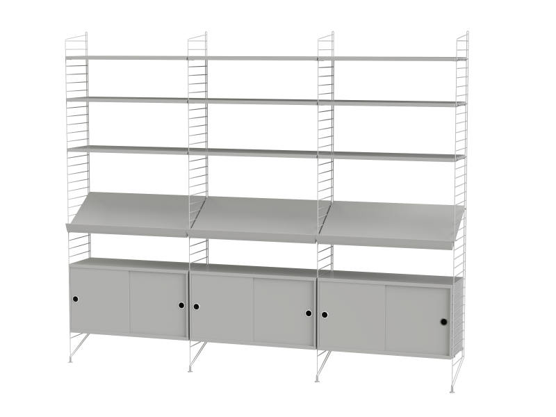 Ensemble de salon G - String Furniture-Gris-The Woods Gallery